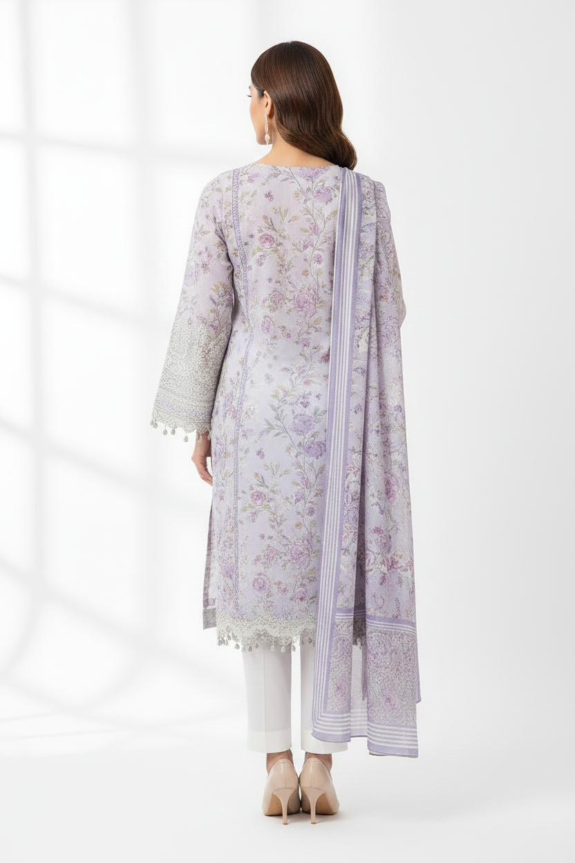 3-Piece Lawn Suit back view