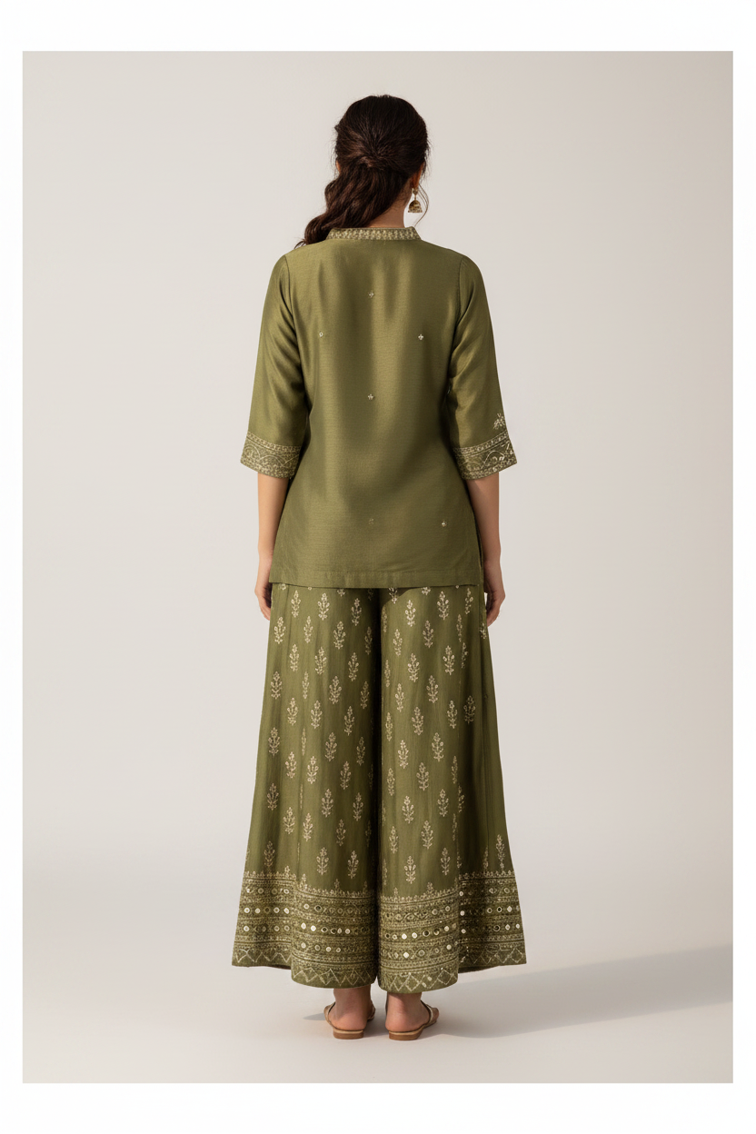 Sage Green Co-ord Set back view