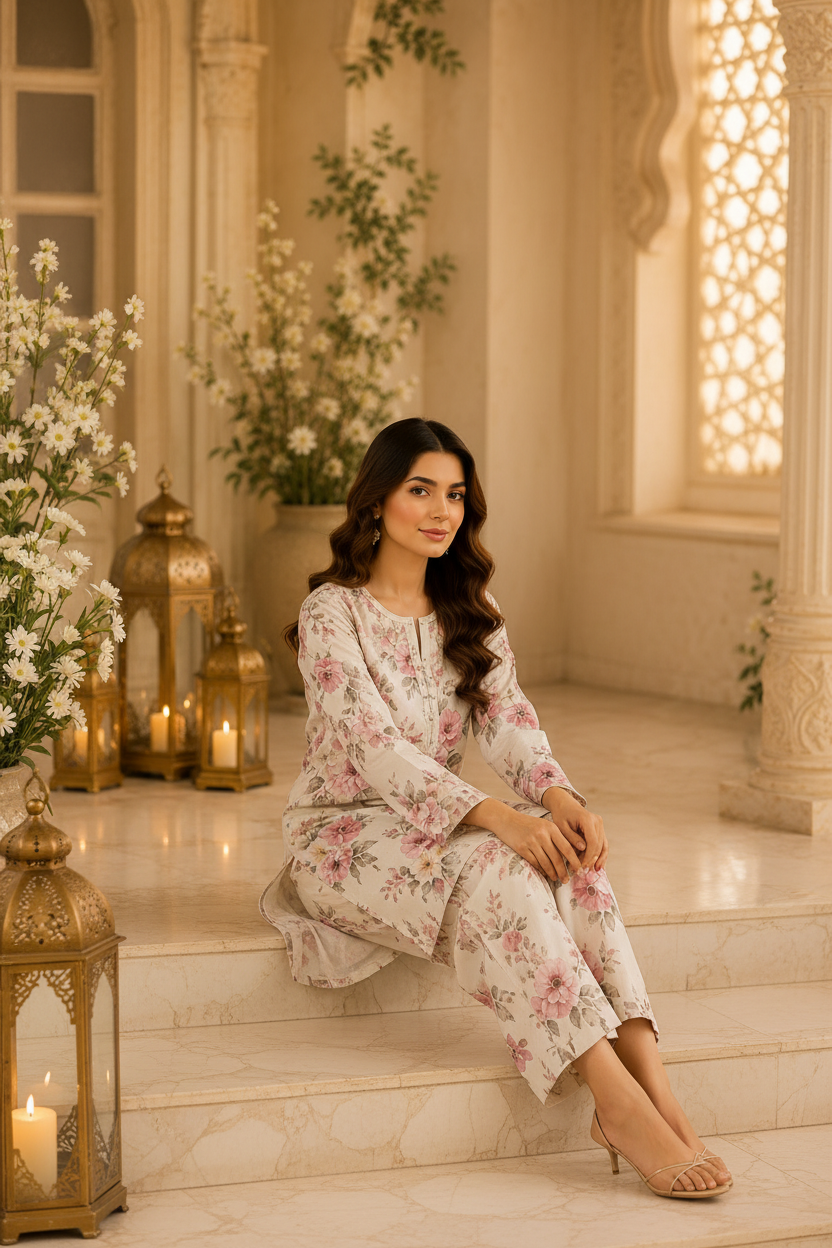 Ivory Floral - Seated